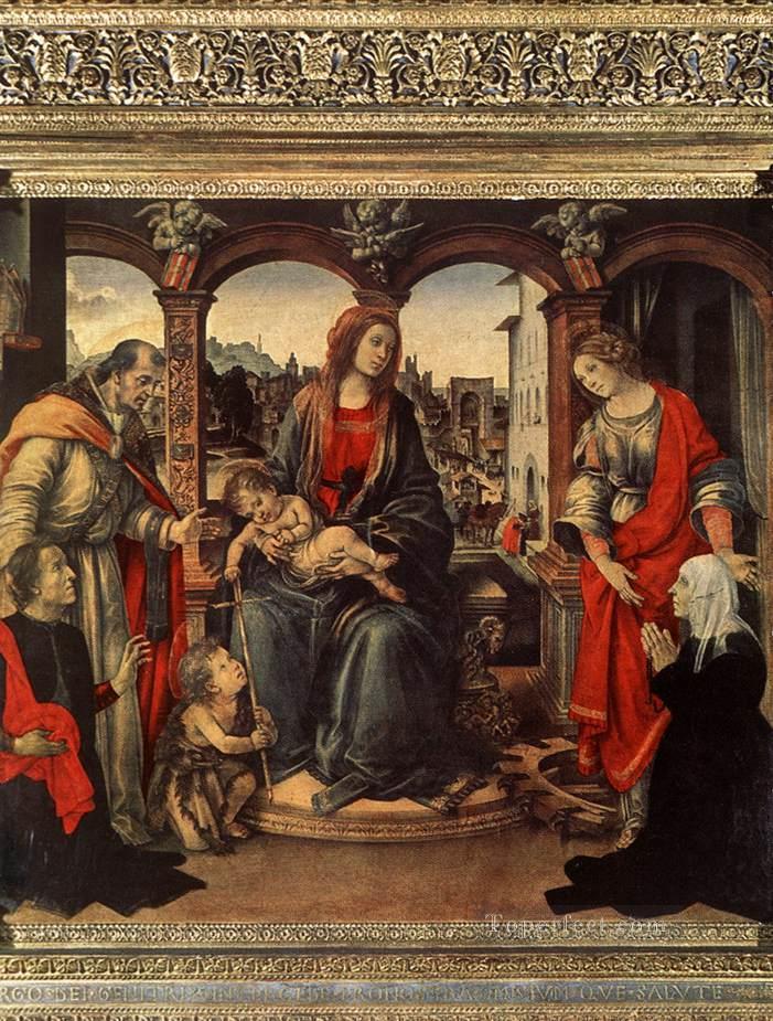 Madonna with Child and Saints 1488 Christian Filippino Lippi Oil Paintings